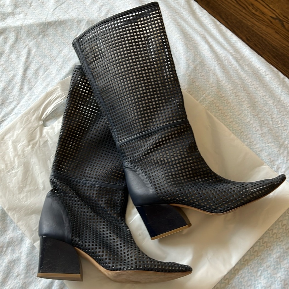 Tibi navy boots 39